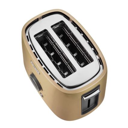 Sencor - Φρυγανιέρα με δύο θέσεις και σχάρα ζεστάματος 1000W/230V μπεζ