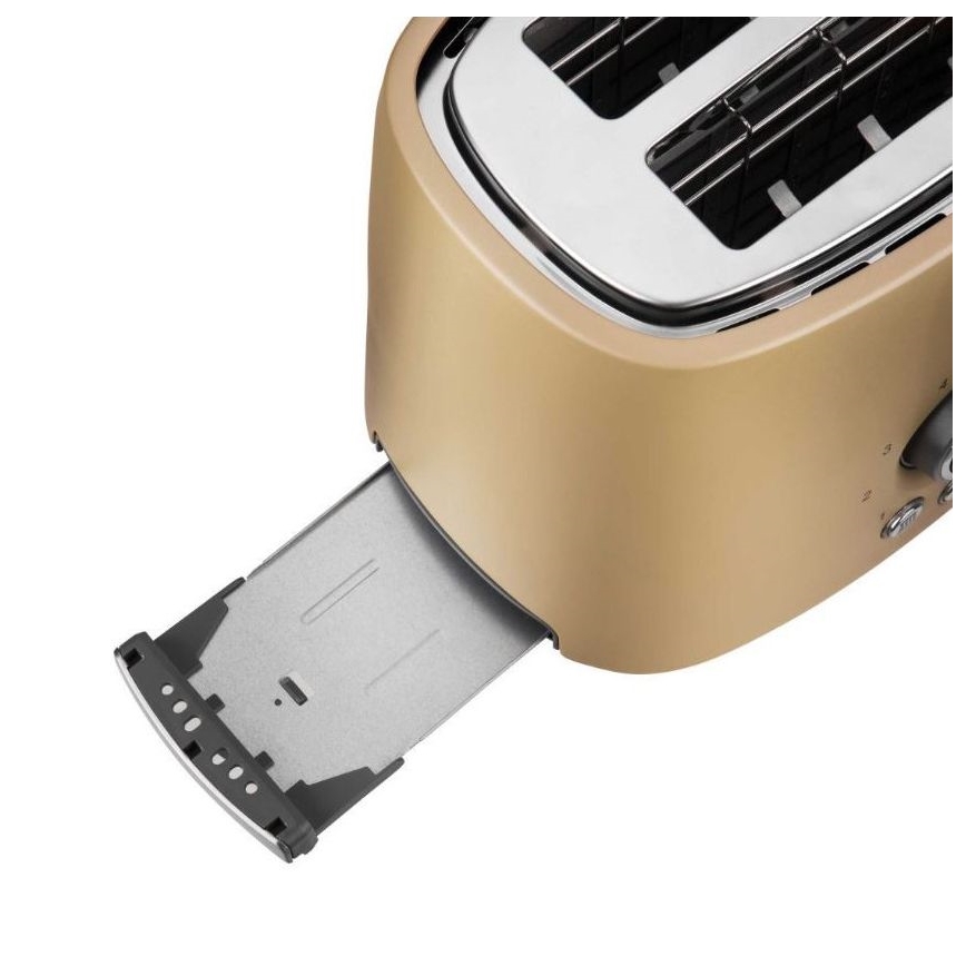 Sencor - Φρυγανιέρα με δύο θέσεις και σχάρα ζεστάματος 1000W/230V μπεζ