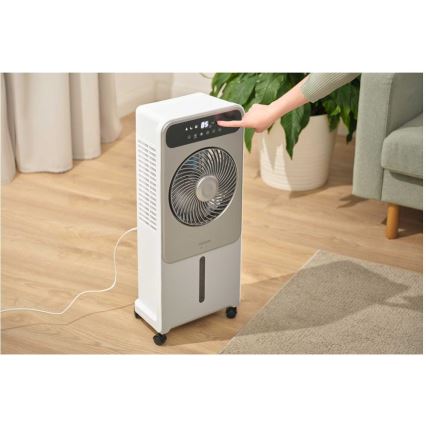 Sencor - Φορητός κλιματιστικός ανεμιστήρας 28W/230V γκρι με τηλεχειριστήριο