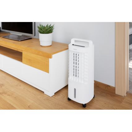 Sencor - Φορητός κλιματιστικός ανεμιστήρας με οθόνη LED 3 σε 1 45W/230V λευκός + τηλεχειριστήριο