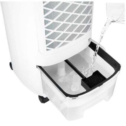 Sencor - Φορητός κλιματιστικός ανεμιστήρας με οθόνη LED 3 σε 1 45W/230V λευκός + τηλεχειριστήριο