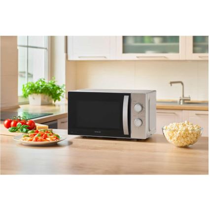 Sencor - Φούρνος μικροκυμάτων με λειτουργία γκριλ 700W/1000W/230V 20 l ματ χρώμιο