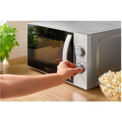 Sencor - Φούρνος μικροκυμάτων με λειτουργία γκριλ 700W/1000W/230V 20 l ματ χρώμιο