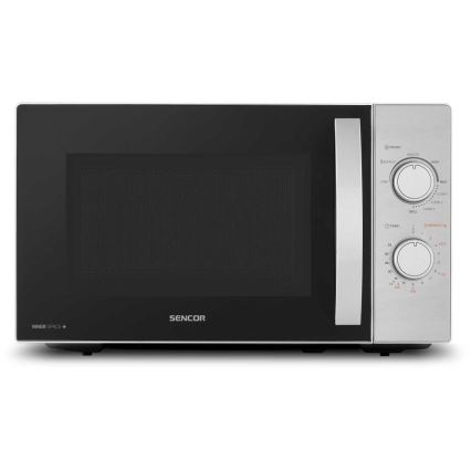 Sencor - Φούρνος μικροκυμάτων με λειτουργία γκριλ 700W/1000W/230V 20 l ματ χρώμιο