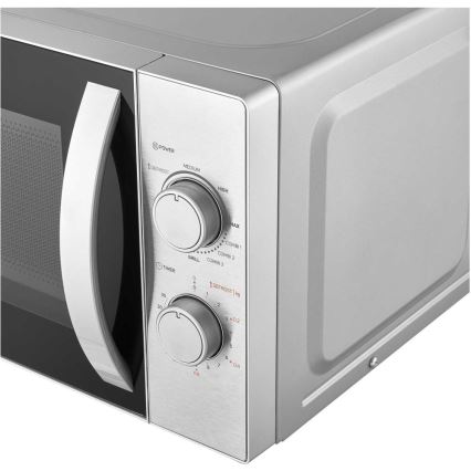 Sencor - Φούρνος μικροκυμάτων με λειτουργία γκριλ 700W/1000W/230V 20 l ματ χρώμιο