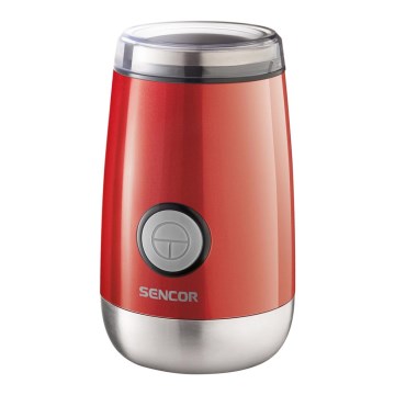 Sencor - Hλεκτρικός μύλος καφέ 60 g 150W/230V κόκκινο/ματ χρώμιο