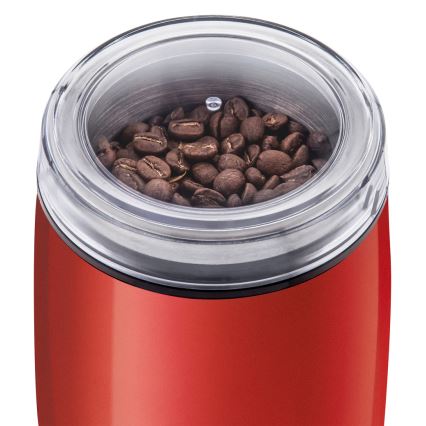 Sencor - Hλεκτρικός μύλος καφέ 60 g 150W/230V κόκκινο/ματ χρώμιο