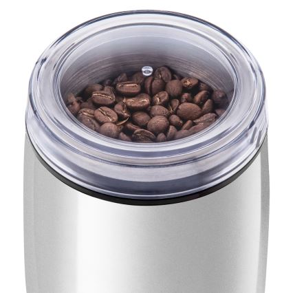 Sencor - Hλεκτρικός μύλος καφέ 60 g 150W/230V λευκό/ματ χρώμιο