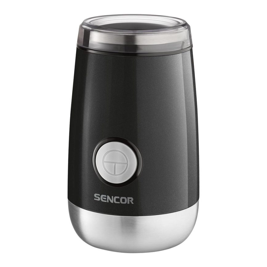 Sencor - Hλεκτρικός μύλος καφέ 60 g 150W/230V μαύρο/ματ χρώμιο