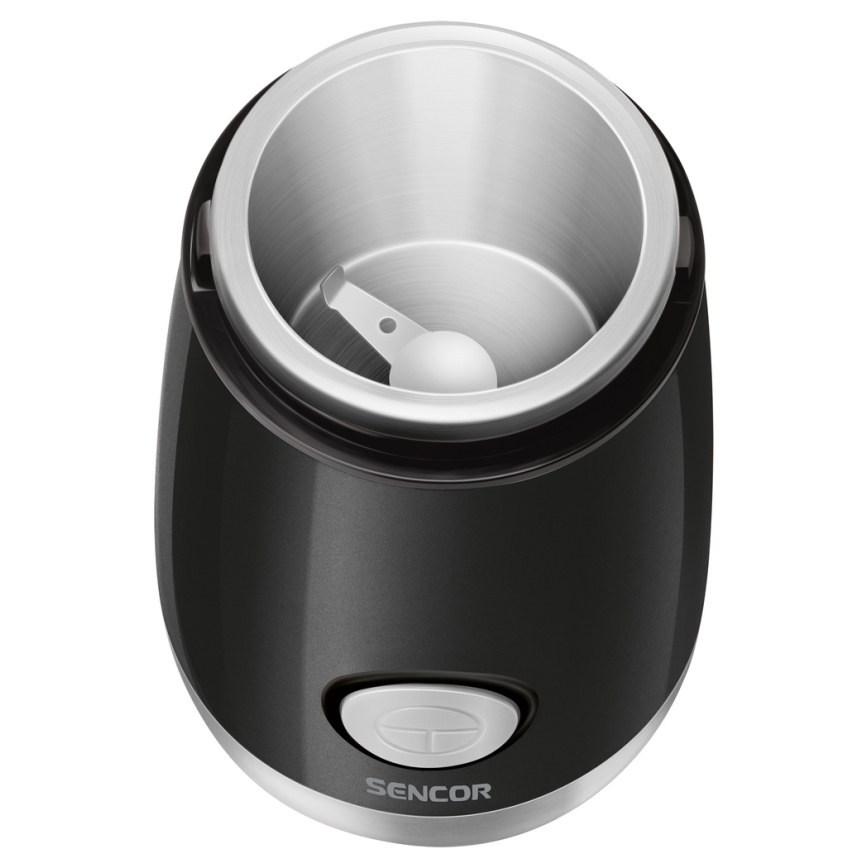 Sencor - Hλεκτρικός μύλος καφέ 60 g 150W/230V μαύρο/ματ χρώμιο