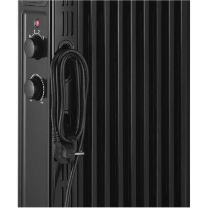 Sencor - Καλοριφέρ λαδιού με 9 φέτες 800/1200/2000W/230V μαύρο