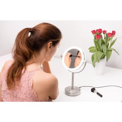 Sencor - Καθρέφτης καλλυντικών με LED φωτισμό LED/5W/230V από ανοξείδωτο ατσάλι
