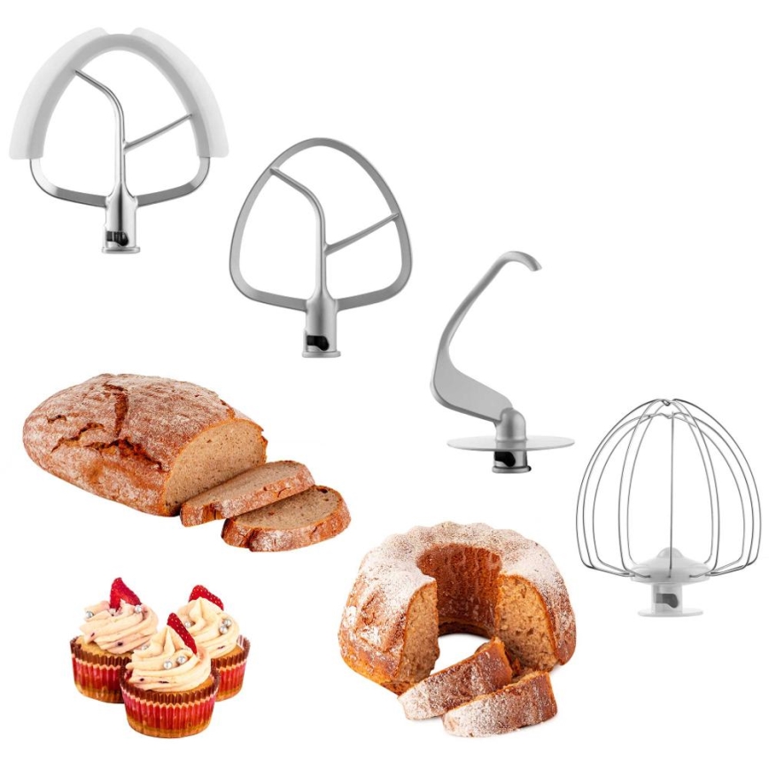 Sencor - Κουζινομηχανή με ανοξείδωτο μπολ 1700W/230V ματ χρώμιο