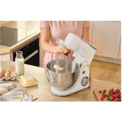 Sencor - Κουζινομηχανή με ανοξείδωτο κάδο 1300W/230V λευκή