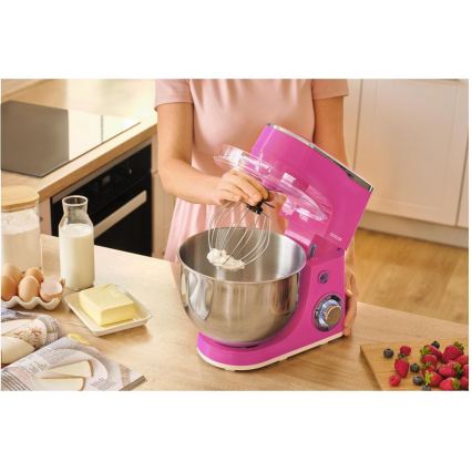 Sencor - Κουζινομηχανή με ανοξείδωτο μπολ 1300W/230V, ροζ