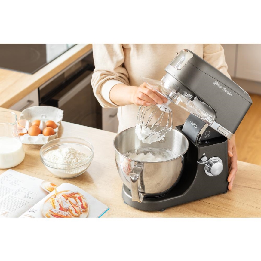 Sencor - Κουζινομηχανή με μπολ από ανοξείδωτο ατσάλι 1000W/230V γκρι