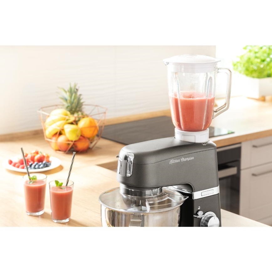 Sencor - Κουζινομηχανή με μπολ από ανοξείδωτο ατσάλι 1000W/230V γκρι