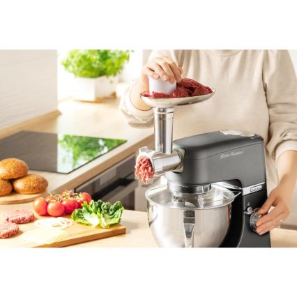 Sencor - Κουζινομηχανή με μπολ από ανοξείδωτο ατσάλι 1000W/230V γκρι