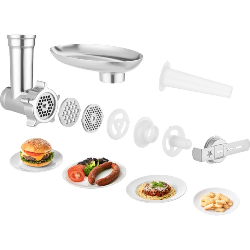 Sencor - Κουζινομηχανή με μπολ από ανοξείδωτο ατσάλι 1000W/230V γκρι