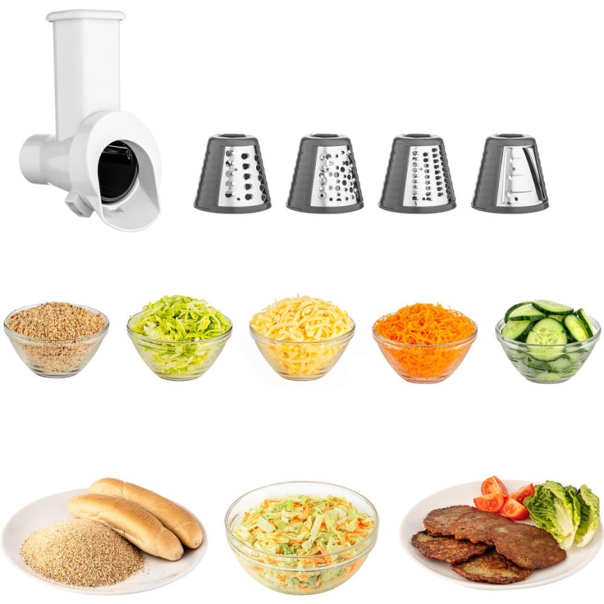 Sencor - Κουζινομηχανή με μπολ από ανοξείδωτο ατσάλι 1000W/230V γκρι