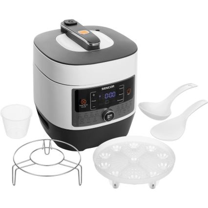 Sencor - Multifunctional electric pressure cooker 5,5 l 1000W/230V λευκό/μαύρο