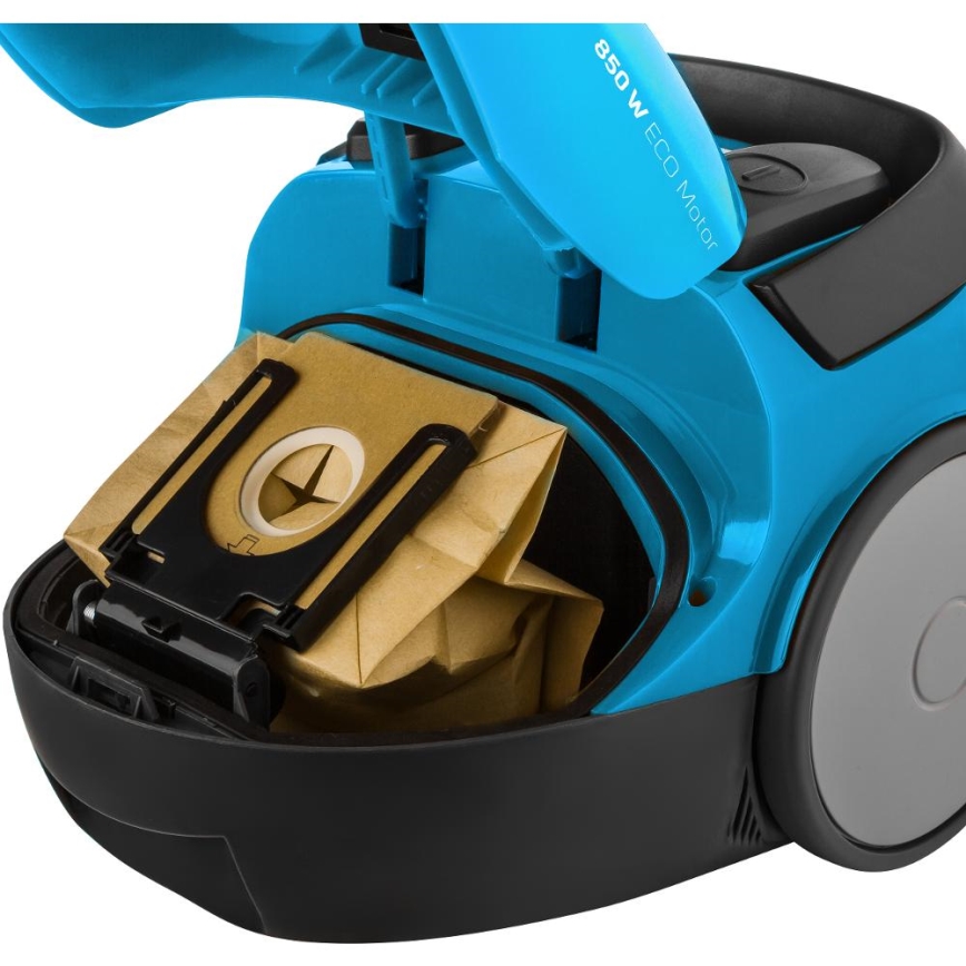 Sencor - Ηλεκτρική σκούπα με σακούλα 1,5 l 850W/230V μπλε/μαύρο