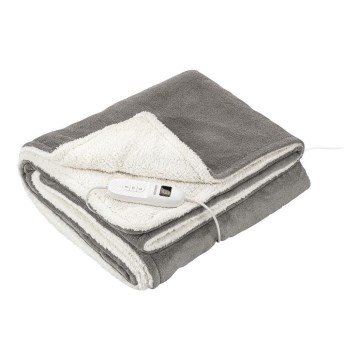 Sencor - Ηλεκτρική θερμαινόμενη κουβέρτα 160W/230V 180x130 cm γκρι