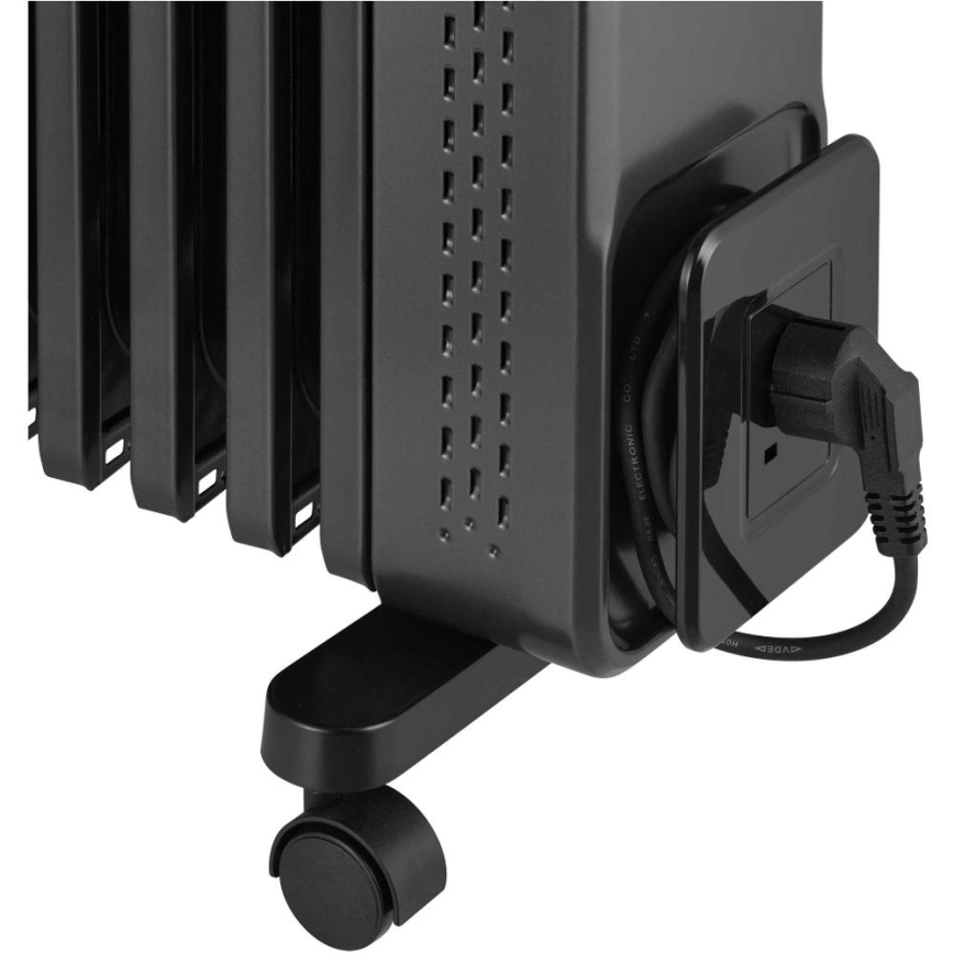 Sencor - Ηλεκτρικό καλοριφέρ λαδιού με 11 στοιχεία 1000/1200/2400W/230V Wi-Fi μαύρο