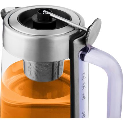 Sencor - Ηλεκτρικός βραστήρας ταχείας βρασμού με ρύθμιση θερμοκρασίας, 1,5 l, 1500 W / 230 V, ανοξείδωτος