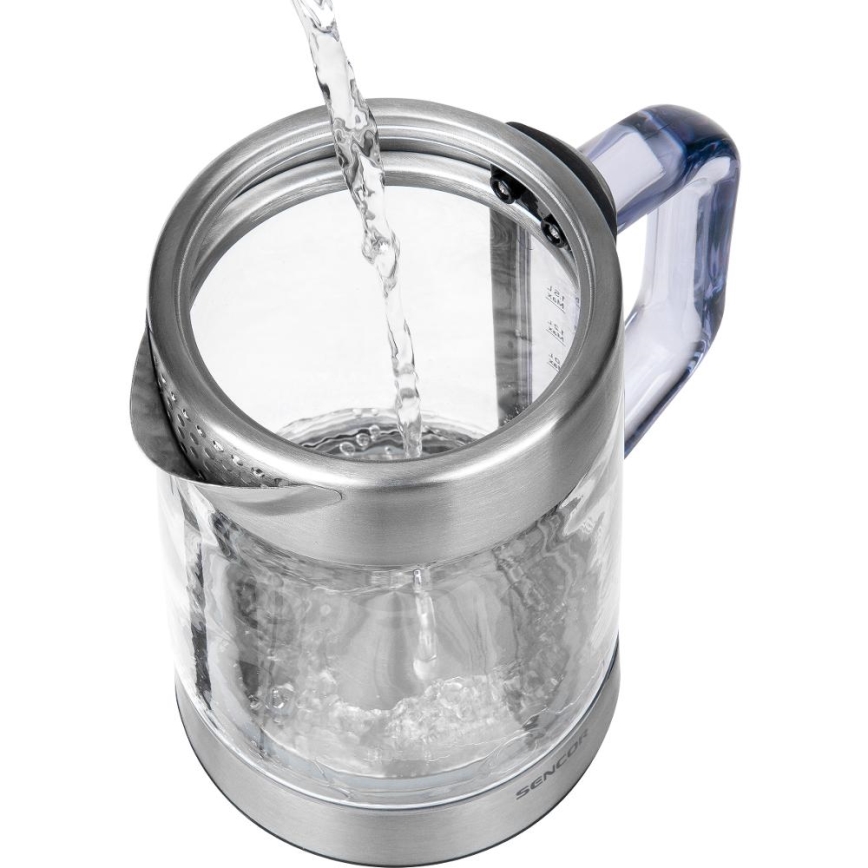 Sencor - Ηλεκτρικός βραστήρας ταχείας βρασμού με ρύθμιση θερμοκρασίας, 1,5 l, 1500 W / 230 V, ανοξείδωτος