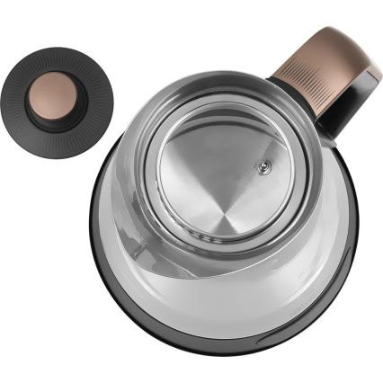 Sencor - Ηλεκτρικός βραστήρας ταχείας βρασμού με ρύθμιση θερμοκρασίας 1,5 l 2150W/230V μαύρος/ροζ χρυσό