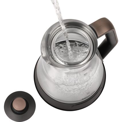 Sencor - Ηλεκτρικός βραστήρας ταχείας βρασμού με ρύθμιση θερμοκρασίας 1,5 l 2150W/230V μαύρος/ροζ χρυσό