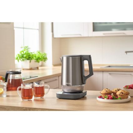 Sencor - Ηλεκτρικός βραστήρας με ρύθμιση θερμοκρασίας, χωρητικότητας 1,7 l, 1800W/230V, ανοξείδωτος