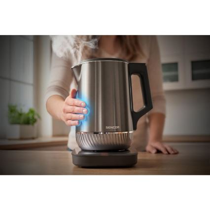 Sencor - Ηλεκτρικός βραστήρας με ρύθμιση θερμοκρασίας, χωρητικότητας 1,7 l, 1800W/230V, ανοξείδωτος