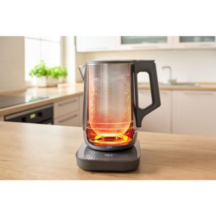 Sencor - Ηλεκτρικός βραστήρας με ρύθμιση θερμοκρασίας, χωρητικότητας 1,7 l, 1800W/230V, ανοξείδωτος