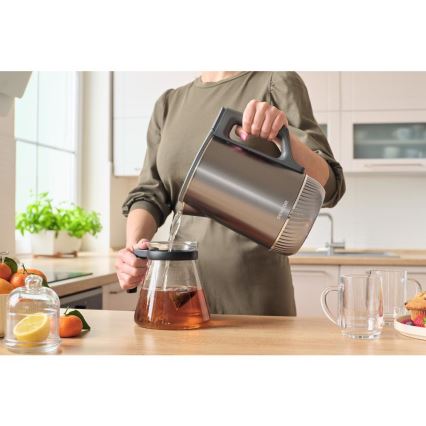 Sencor - Ηλεκτρικός βραστήρας με ρύθμιση θερμοκρασίας, χωρητικότητας 1,7 l, 1800W/230V, ανοξείδωτος