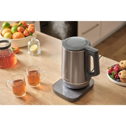 Sencor - Ηλεκτρικός βραστήρας με ρύθμιση θερμοκρασίας, χωρητικότητας 1,7 l, 1800W/230V, ανοξείδωτος