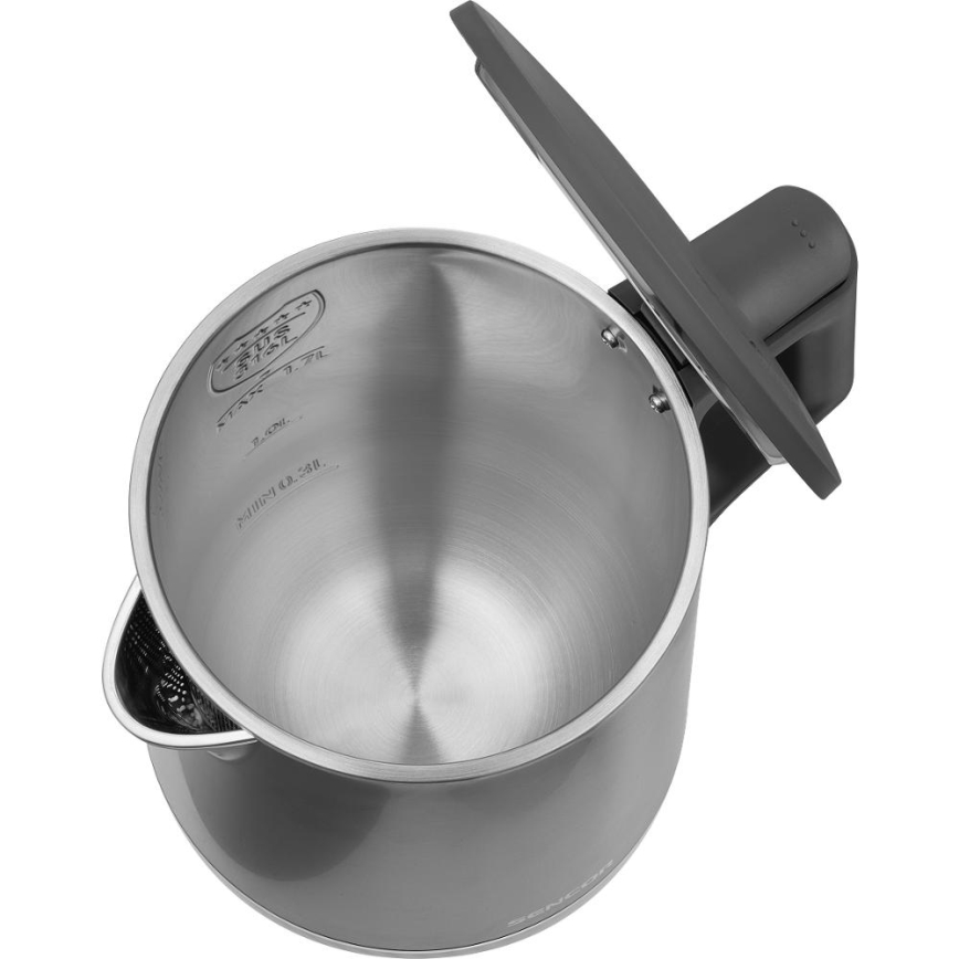 Sencor - Ηλεκτρικός βραστήρας με ρύθμιση θερμοκρασίας, χωρητικότητας 1,7 l, 1800W/230V, ανοξείδωτος