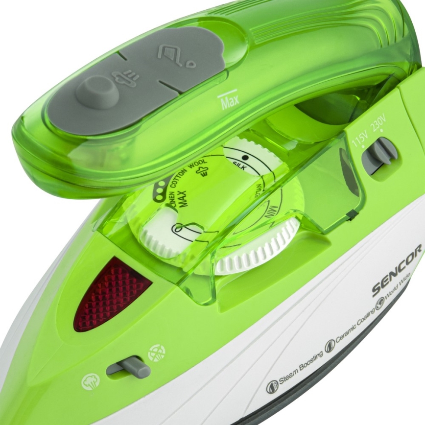 Sencor - Σίδερο ταξιδιού ατμού 1100W/115V/230V πράσινο
