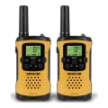 Sencor - ΣΕΤ 2x Walkie-talkie 3xAAA εμβέλεια 5 km κίτρινο/μαύρο