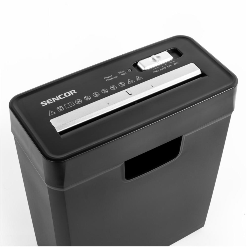 Sencor - Paper shredder A4 volume 10 l 190W/230V μαύρο