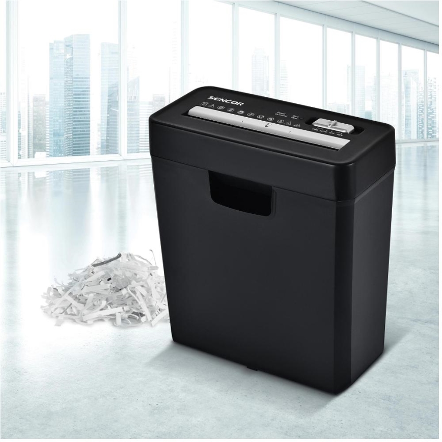 Sencor - Paper shredder A4 volume 10 l 190W/230V μαύρο