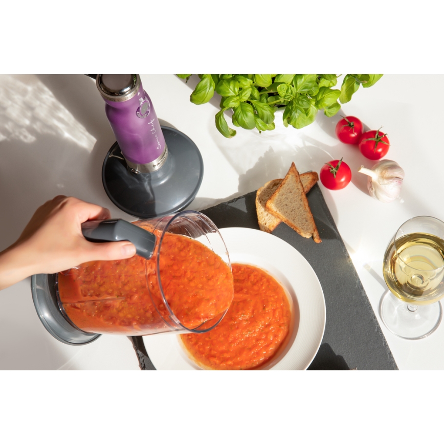 Sencor - Ραβδομπλέντερ 4σε1 1200W/230V ανοξείδωτο ατσάλι/μωβ