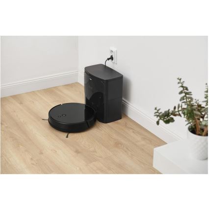Sencor - Ρομποτική σκούπα 2 σε 1 με λειτουργία σφουγγαρίσματος, 16 W / 2600 mAh, Wi‑Fi, μαύρη + τηλεχειριστήριο
