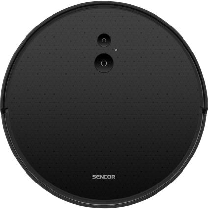 Sencor - Ρομποτική σκούπα 2 σε 1 με λειτουργία σφουγγαρίσματος, 16 W / 2600 mAh, Wi‑Fi, μαύρη + τηλεχειριστήριο