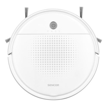 Sencor - Ρομποτική σκούπα με σφουγγαρίστρα 2 σε 1 18W/1500 mAh λευκή + τηλεχειριστήριο
