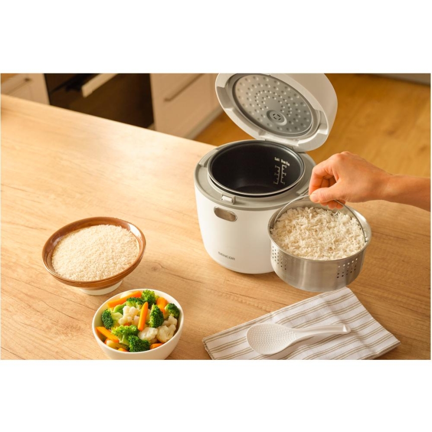 Sencor - Ρυζομάγειρας 350W/230V 0,6 l λευκός