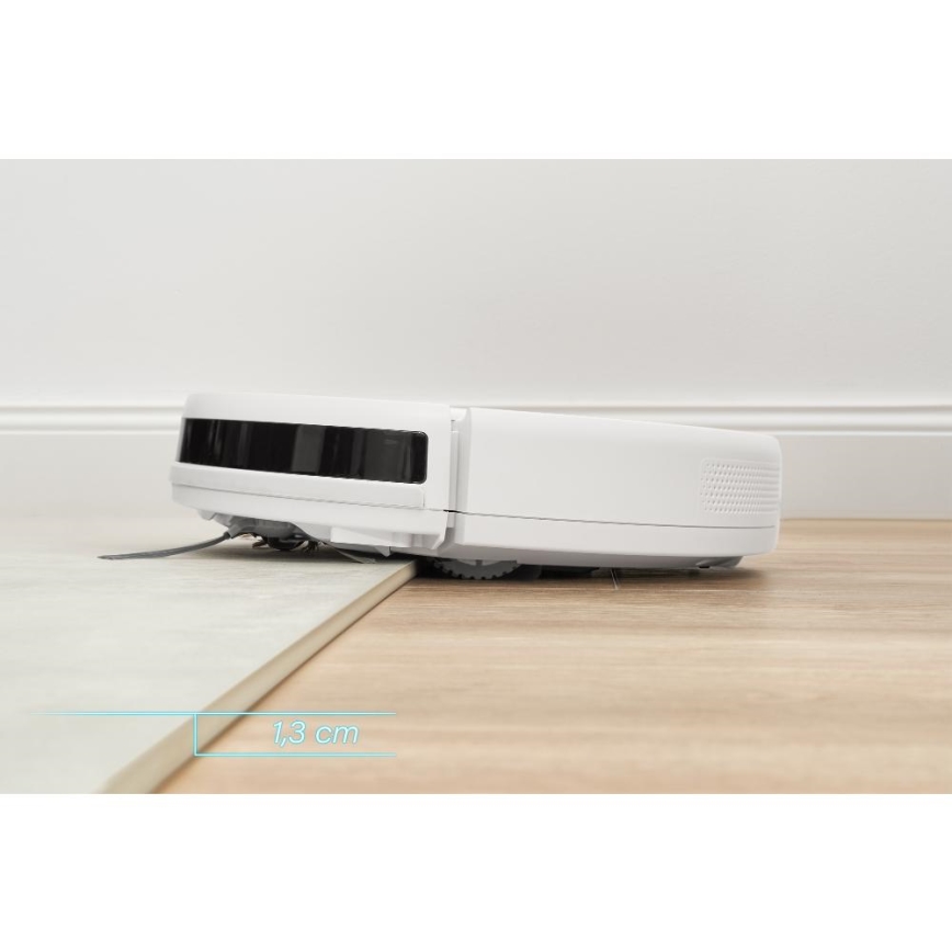 Sencor - Robotic vacuum cleaner με ένα mop 2σε1 18W/1500 mAh λευκό + τηλεχειριστήριο
