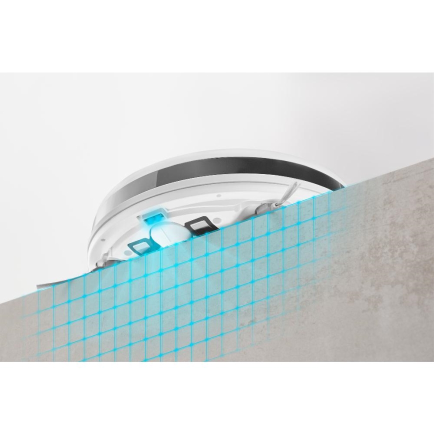 Sencor - Robotic vacuum cleaner με ένα mop 2σε1 18W/1500 mAh λευκό + τηλεχειριστήριο