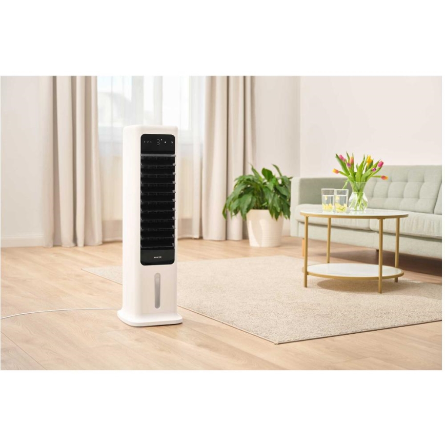 Sencor - Smart mobile air cooler 60W/230V Wi-Fi λευκό + τηλεχειριστήριο